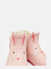 Joules Kids' Pink Character Fleece Lined Ankle Wellies - Image 6 of 6