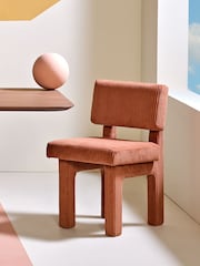 MADE.COM Set of 2 Orange Savea Dining Chairs in Velvet - Image 1 of 5