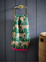 Green 100% Cotton Cheetah Towel - Image 2 of 3