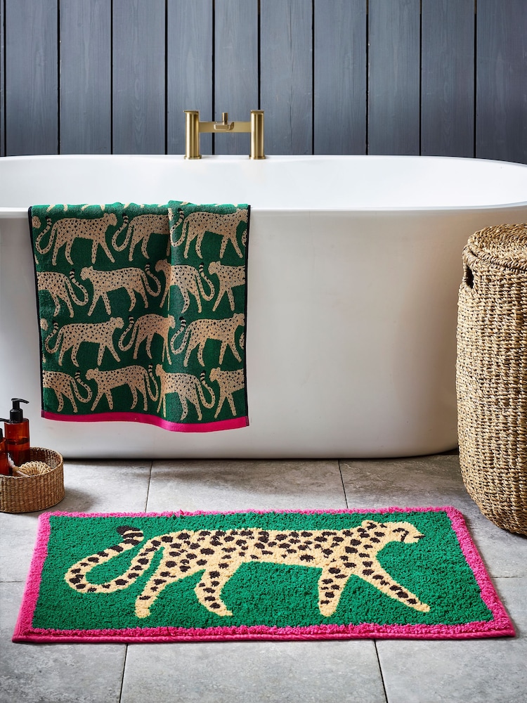Cheetah Animal Print 100% Cotton Mat - Imagen 3 de 3 Cheetah Animal Print 100% Cotton Mat - Imagen 3 de 3