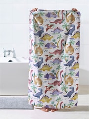 Multi Dinosaur Childrens 100% Cotton Towel - Image 1 of 2
