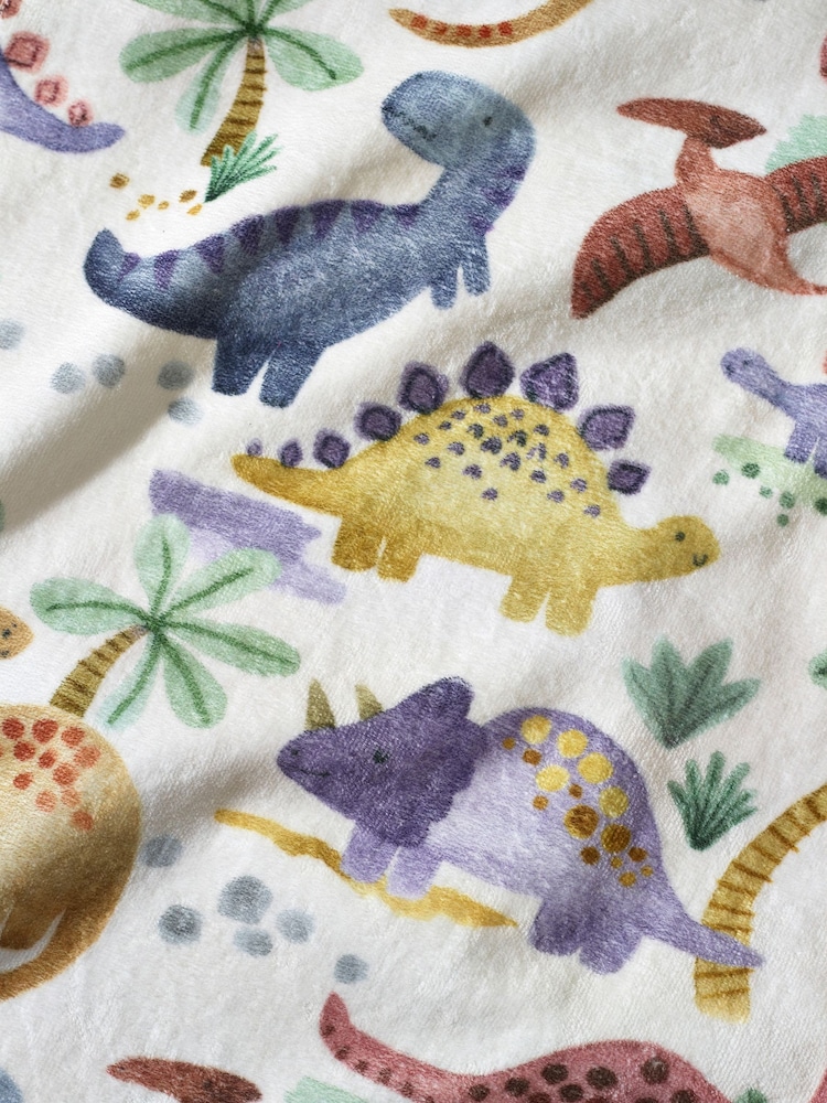Multi Dinosaur Childrens 100% Cotton Towel - Image 2 of 2 Multi Dinosaur Childrens 100% Cotton Towel - Image 2 of 2