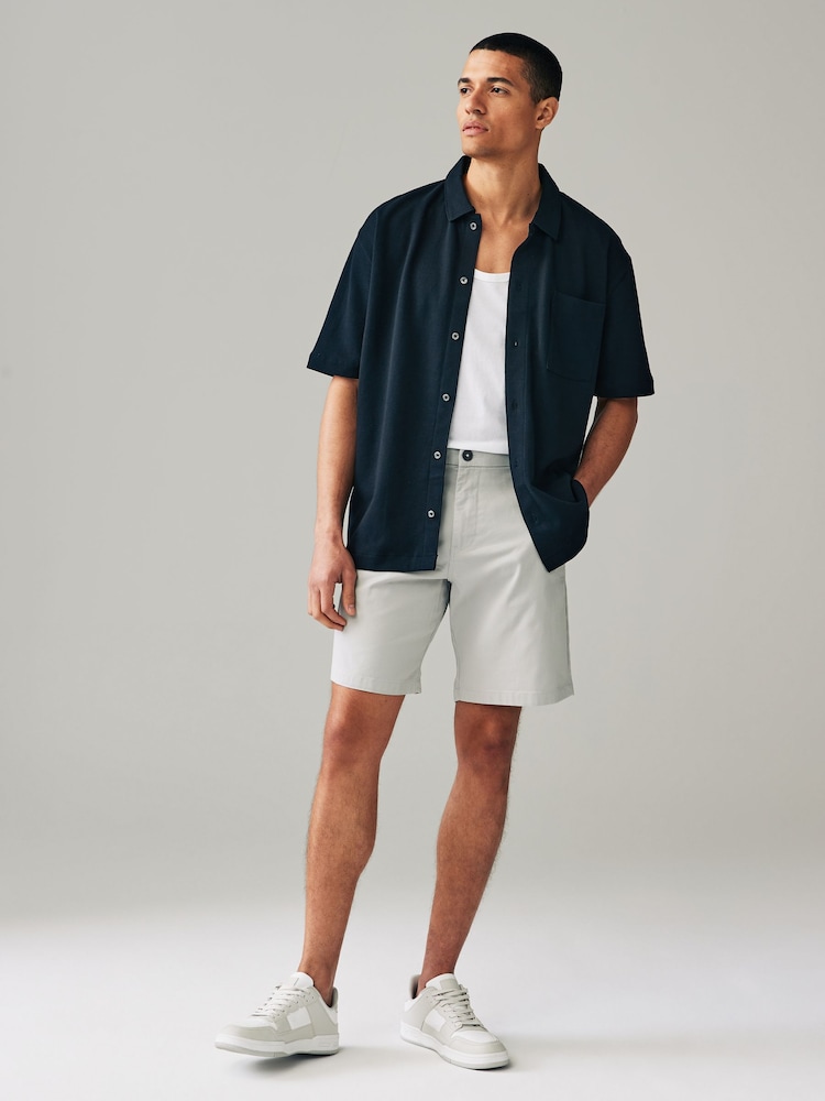 Navy Blue/Grey/Stone Stretch Chinos Shorts 3 Pack - Image 2 of 15 Navy Blue/Grey/Stone Stretch Chinos Shorts 3 Pack - Image 2 of 15