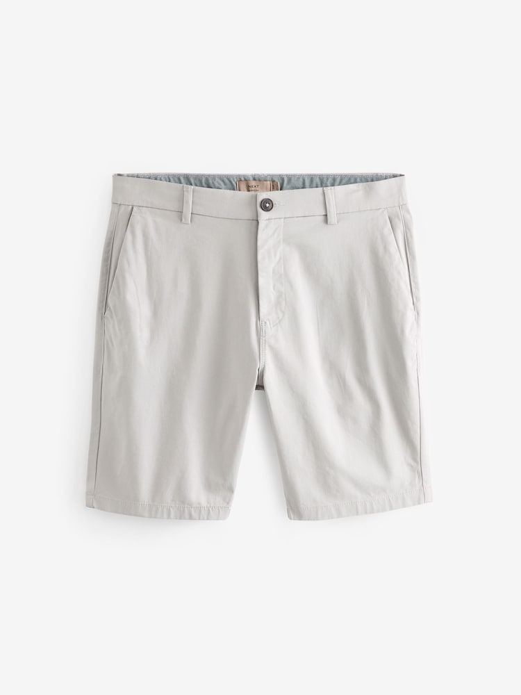 Bleu marine/gris/pierre - Coupe fine - Short chino extensible 3 Pack - Image 10 of 15