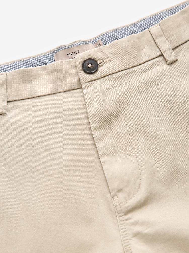 Bleu marine/gris/pierre - Coupe fine - Short chino extensible 3 Pack - Image 12 of 15