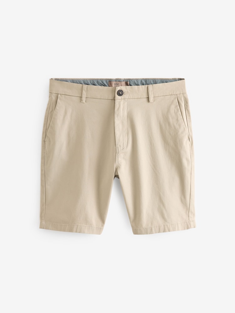 Bleu marine/gris/pierre - Coupe fine - Short chino extensible 3 Pack - Image 8 of 15