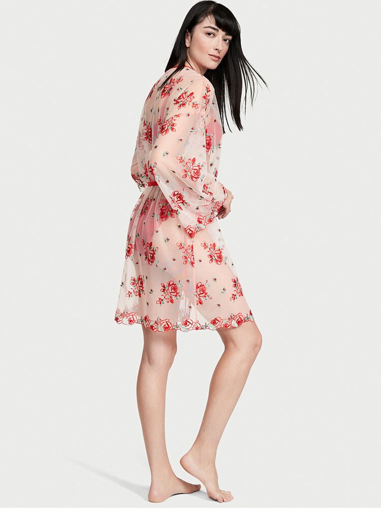 Victoria's Secret Evening Blush Pink Embroidered Robe - Image 2 of 3