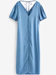 Blue TENCEL™ Button Up Dress - Image 1 of 2