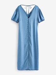 Blue TENCEL™ Button Up Dress - Image 2 of 2
