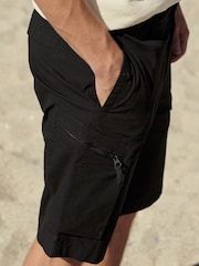 Schwarz - Chinoshorts aus Leinenmischung - Bild 4 von 4