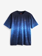 Navy Blue 100% Cotton Dip Dye T-Shirt - Image 5 of 7