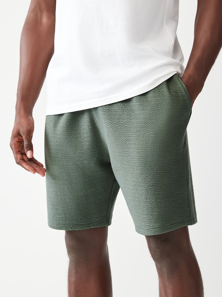 Sage Green Jersey Seersucker Shorts - Image 1 of 8