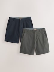 Marine/Charbon - Ajustement lâche - Lot de 2 shorts chino stretch - Image 1 de 9