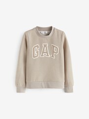 Gap Beige Arch Logo Sweatshirt (4-13yrs) - Image 1 of 1