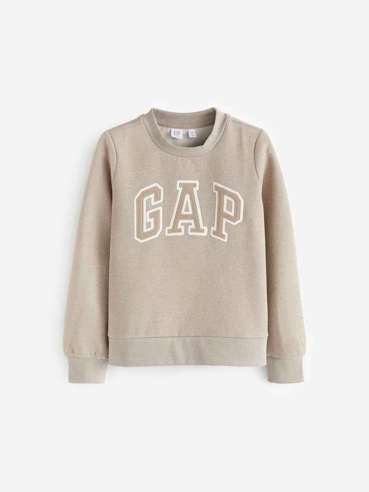 Gap Beige Arch Logo Sweatshirt (4-13yrs) - Image 1 of 1