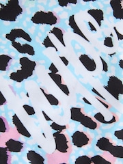 Hype Girls Multi Ice Leopard Blue T-Shirt - Image 3 of 3