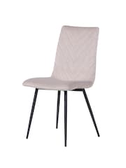 K Interiors Natural Atlantis Velvet Dining Chair Pair - Image 1 of 1