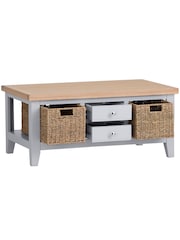 K Interiors Grey Windsor Solid Wood Large Coffee Table - Image 3 of 6