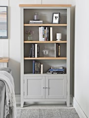 K Interiors Grey Windsor Solid Wood Large Bookcase - Image 1 of 6