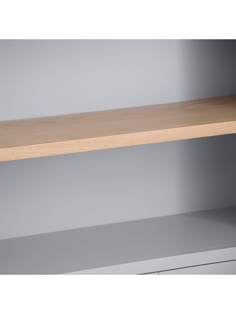 K Interiors Grey Windsor Solid Wood Large Bookcase - Image 6 of 6