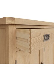 K Interiors Oak Canterbury Solid Wood 3 Door Sideboard - Image 5 of 6