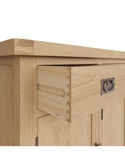 K Interiors Oak Canterbury Solid Wood 3 Door Sideboard - Image 7 of 7