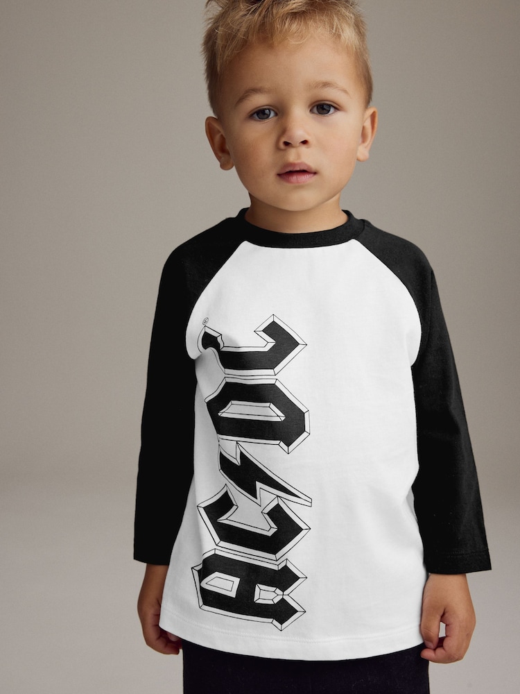Monochrome ACDC Long Sleeve T-Shirt (3mths-8yrs) - Image 2 of 6