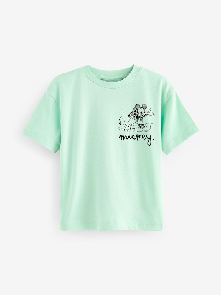 Green 100% Cotton Mickey Mouse T-Shirt (3mths-8yrs) - Image 1 of 3