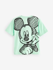 Green 100% Cotton Mickey Mouse T-Shirt (3mths-8yrs) - Image 2 of 3