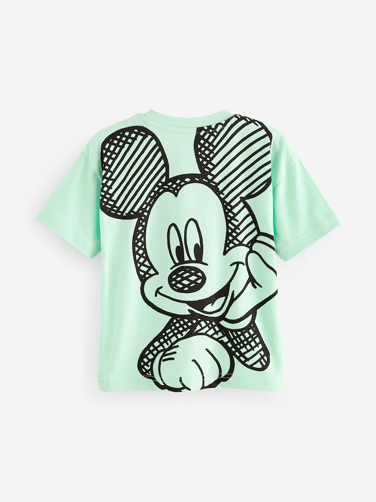 Green 100% Cotton Mickey Mouse T-Shirt (3mths-8yrs) - Image 2 of 3