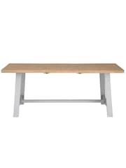 K Interiors Grey Windsor Solid Wood 1.8m Extending Dining Table - Image 2 of 6