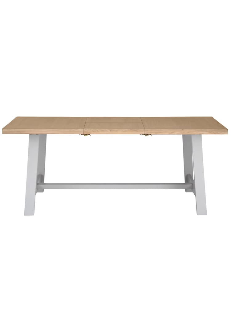 K Interiors Grey Windsor Solid Wood 1.8m Extending Dining Table - Image 2 of 6
