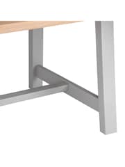 K Interiors Grey Windsor Solid Wood 1.8m Extending Dining Table - Image 5 of 6