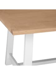 K Interiors White Windsor Solid Wood 1.8m Extending Dining Table - Image 4 of 5