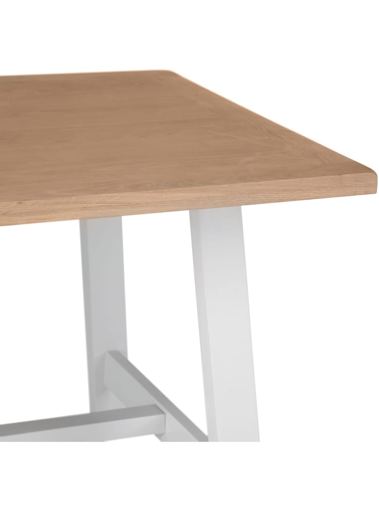K Interiors White Windsor Solid Wood 1.8m Extending Dining Table - Image 5 of 5