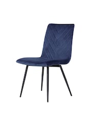 K Interiors Blue Atlantis Velvet Dining Chair Pair - Image 1 of 1