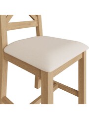 K Interiors Oak Canterbury Solid Wood Crossback Dining Chair Pair - Image 5 of 6