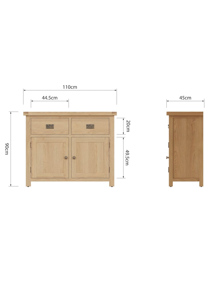 K Interiors Oak Canterbury Solid Wood Standard Sideboard - Image 5 of 5