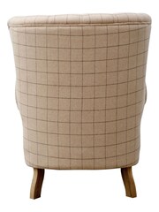 K Interiors Natural Weston Wool and Leather Wing Chair - Image 4 of 4