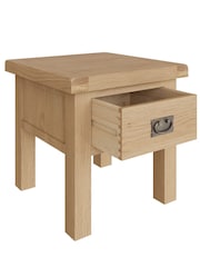 K Interiors Oak Canterbury Solid Wood Lamp Table - Image 3 of 6