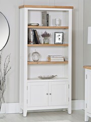 K Interiors White Windsor Solid Wood Large Bookcase - Image 1 of 6