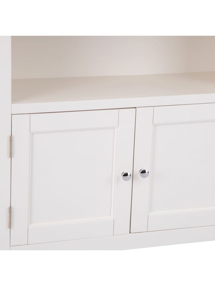 K Interiors White Windsor Solid Wood Large Bookcase - Image 6 of 6
