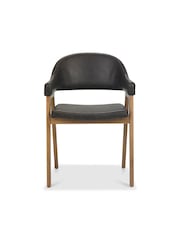 Bentley Designs Rustic Oak Camden Extending 6-8 Seater Dining Table and Vintage Arm Chairs Set - Image 5 of 6
