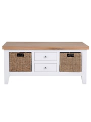 K Interiors White Windsor Solid Wood Large Coffee Table - Image 2 of 6
