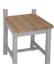 K Interiors Grey Windsor Solid Wood Ladder Back Wooden Dining Chairs - Image 5 of 6