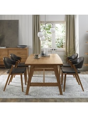 Bentley Designs Rustic Oak Camden Extending 4-6 Seater Dining Table and Chairs Set - Image 1 of 6