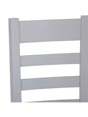 K Interiors Grey Windsor Solid Wood Ladder Back Fabric Dining Chairs - Image 2 of 2