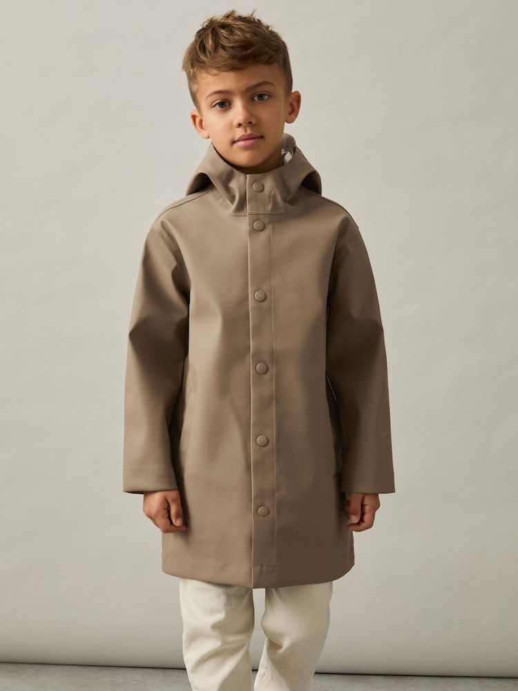 Reiss Stone Eero 13-14 yrs Water Repellent Hooded Coat - Image 1 of 1