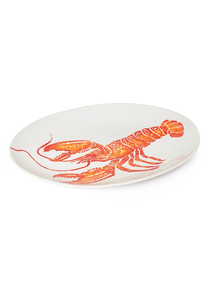 BlissHome Orange Creatures Oval XL Platter Lobster - Image 1 of 4