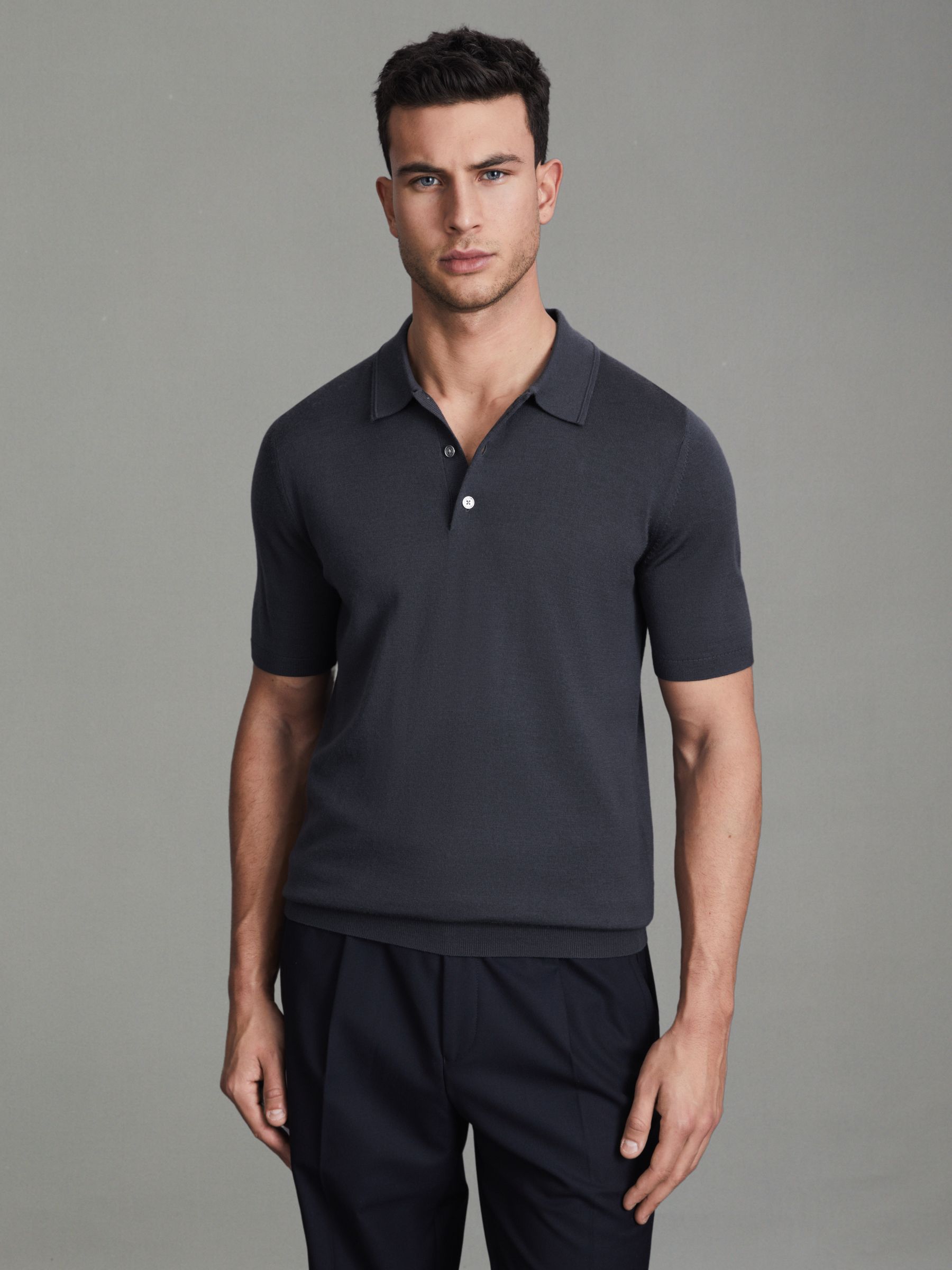 Reiss merino wool polo hot sale
